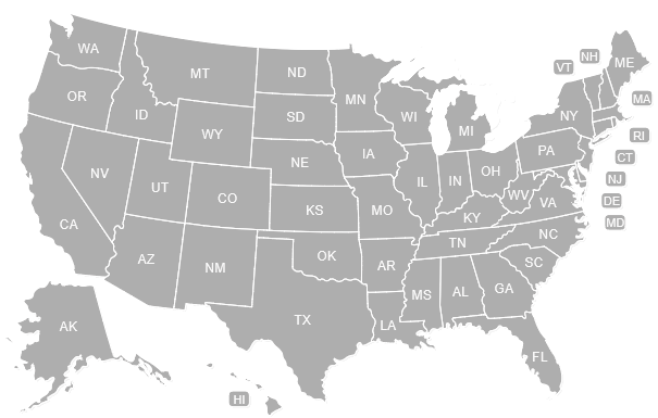 Map of United States of America